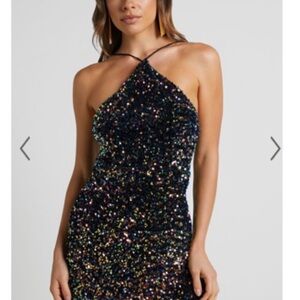 Stunning Sequin Dress - Black Multicolor